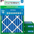 Filterbuy 20x23x4 Air Filter MERV 13 Optimal Smoke & Allergy Defense, by Filterbuy