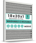 18x20x1 Reusable Air Filter, Electrostatic HVAC AC Furnace Filter, Merv 8 by KEYINGXUAN