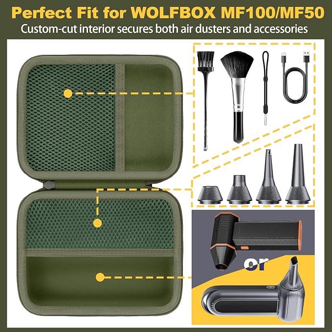 khanka Case for WOLFBOX MF100 Electric Air Duster, Hard Storage ompatible - Image 5