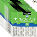 Nordic Pure 12x18x1 Pleated Pleated MERV 13 Plus Carbon Air Filters 24 Pack | by NordicPure