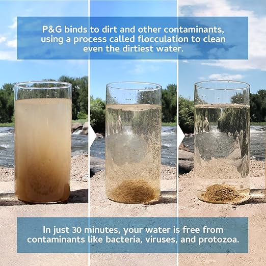 P&G Purifier of Water Portable Water Purifier Packets. Emergency Water Filter - Image 5