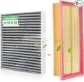 Engine & Cabin Air Filter Set for Volkswagen Atlas 2018-2024 2025 2026 2.0L by StaunchAuto