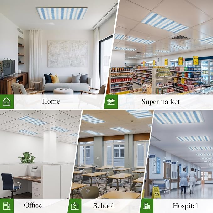 Fluorescent Light Covers for Drop Ceiling Vertical Halation Blue White Striped - Image 5