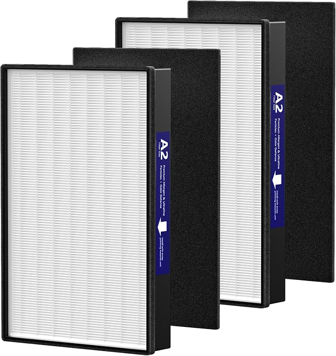 2 Pack A2 HEPA Replacement Filter Compatible by Cabiclean