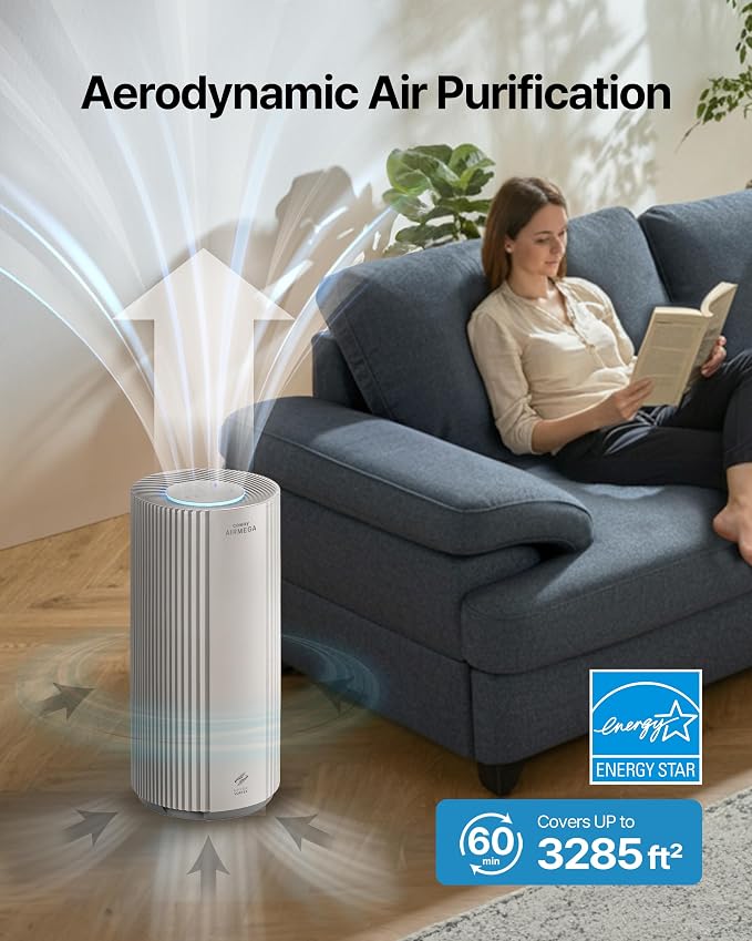 COWAY Air Purifier for Large Room Whole Home Up to 3, 285 ft², HEPA Filter for - Image 3