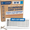 30x6 Aluminum 1-Way Air Vent Cover Wall or Ceiling HVAC Register Multi-Shutter by ACLAMINAIRE