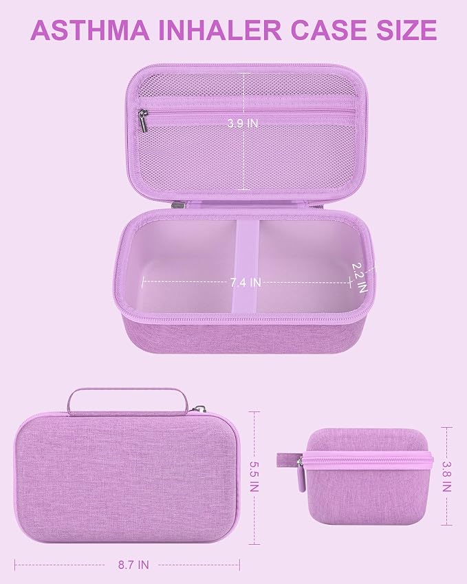 Asthma Inhaler Case Portable Nebulizer and Spacer Storage - Image 4