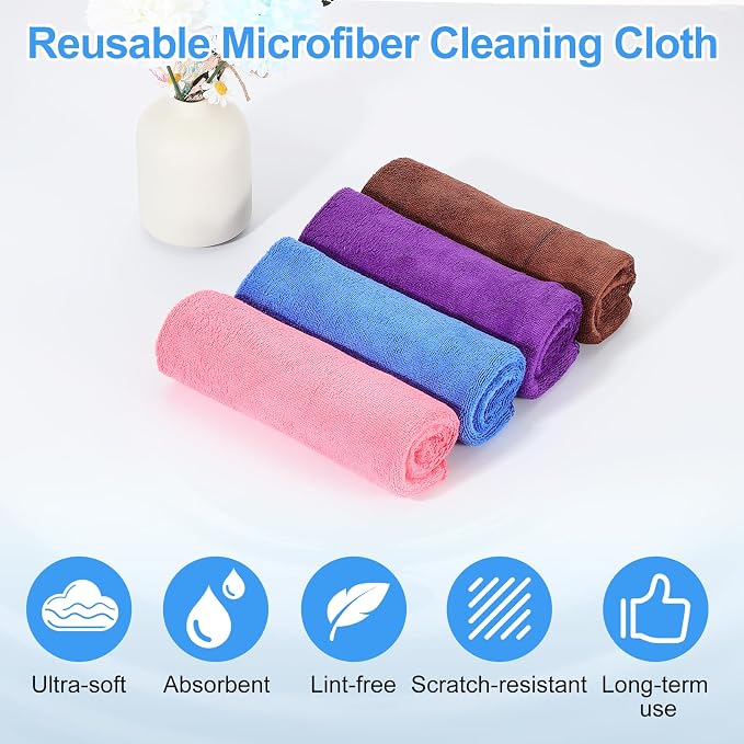 HARFINGTON 6 Pack Microfiber Cleaning Cloth - Image 3