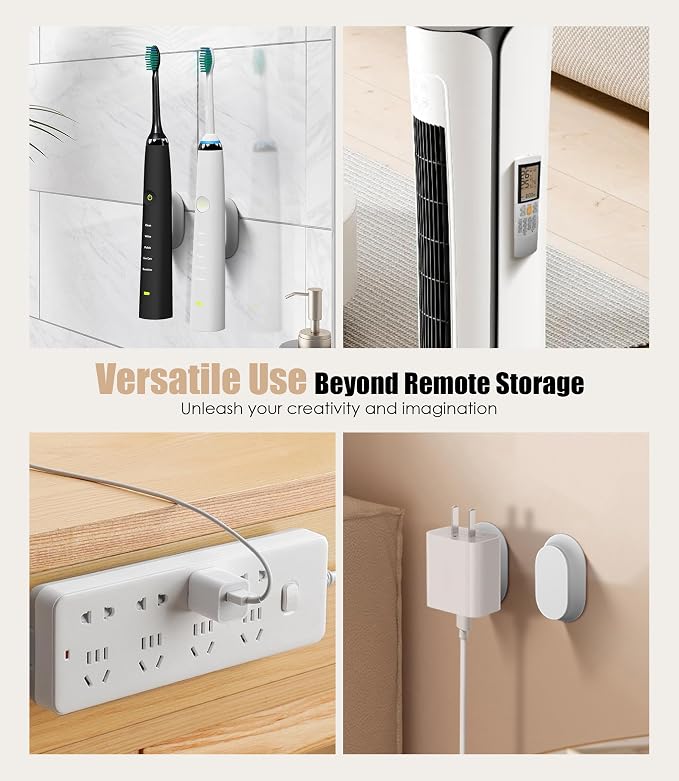 5 Pack Magnetic Remote Control Holder Wall Mount, Upgraded No Drill - Image 6