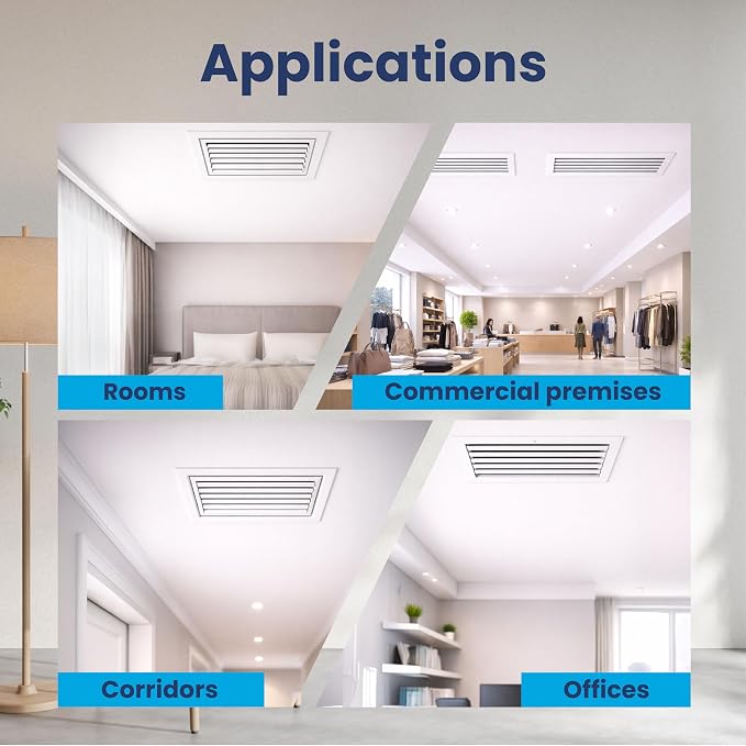 20x10 Aluminum 1-Way Air Vent Cover Wall or Ceiling HVAC Register Multi-Shutter - Image 5
