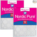 Nordic Pure 10x20x1 Tru Mini Pleat MERV 11 AC Furnace Air Filters 2 Pack | by NordicPure
