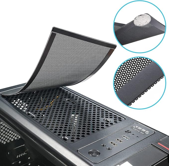 240x120mm PC Case Dust Mesh Filter, Magnetic Frame Computer Fan Dust Mesh PC - Image 3
