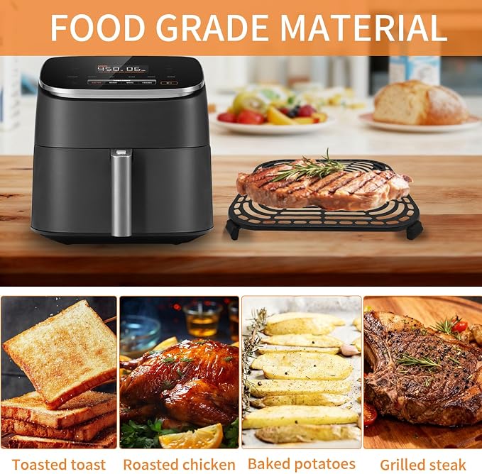 Air Fryer Grill Pan for COSORI Air Fryer TurboBlaze 6 QT, Non-Stick - Image 7
