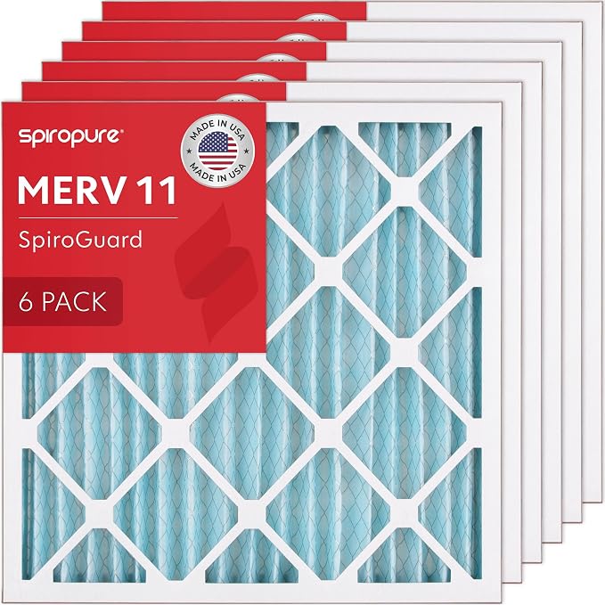 SpiroPure 24X24X2 MERV 11 Geothermal Air Filters by SpiroPure
