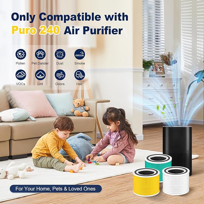 2 Pack 240 Pet Care Replacement Filter Compatible - Image 2
