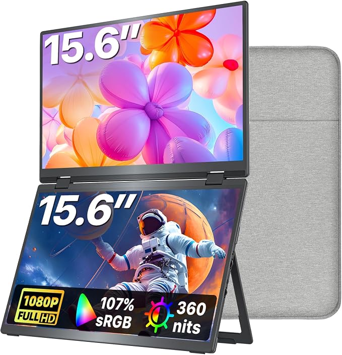 kksmart Portable Monitor for Laptop MacBook Surface PC Xbox PS5, Travel Monitor by Unknown
