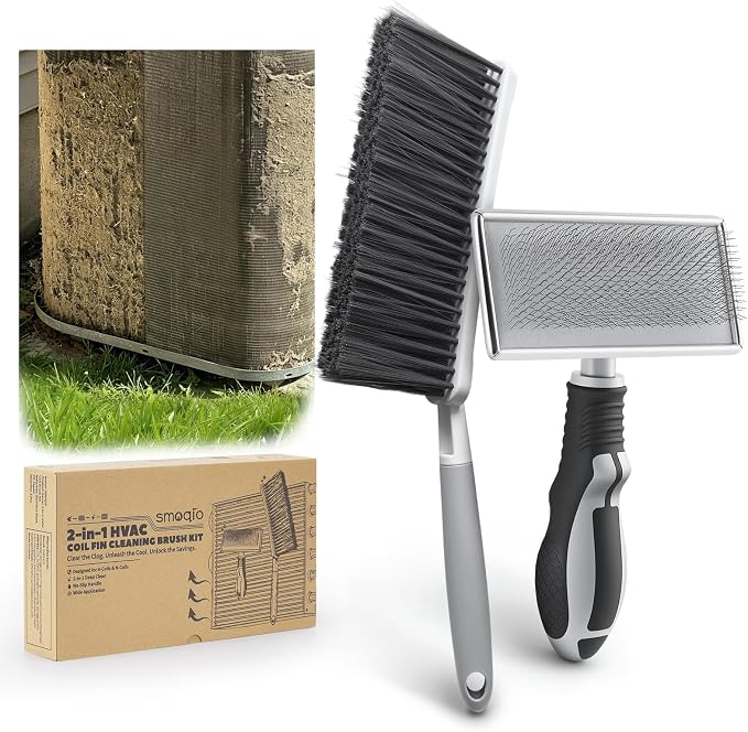 2 in 1 AC Coil Cleaner Brush Set by SMOQIO