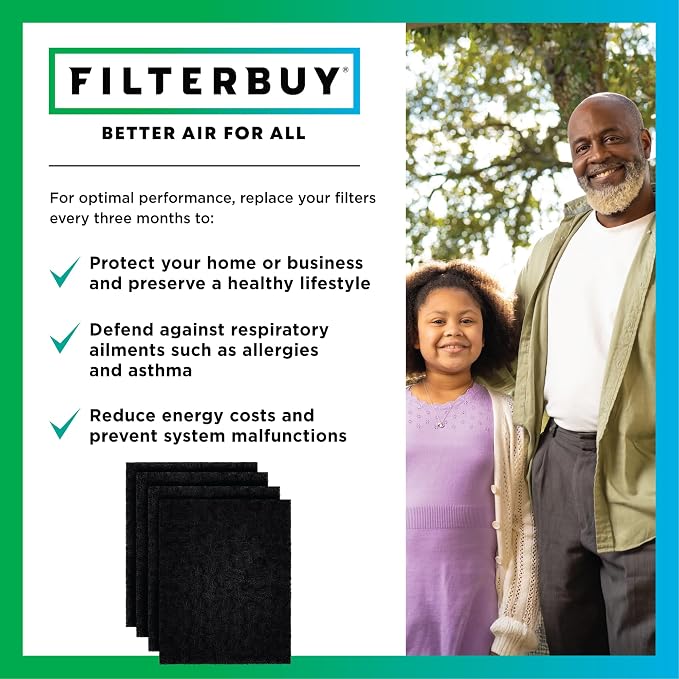 Filterbuy Activated Carbon Pre-Cut Filter HRF-A100 Replacement - Image 7