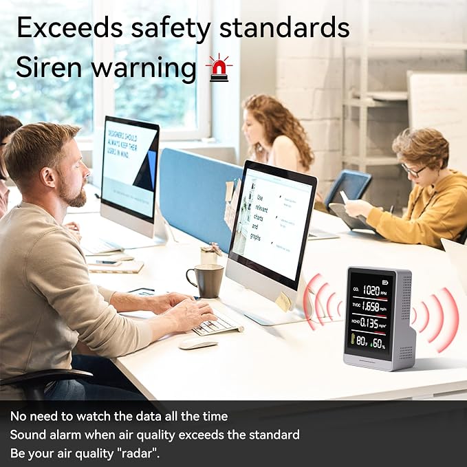 5-in-1 Professional Indoor Air Quality Monitor Indoor Portable CO2 Monitor | - Image 4