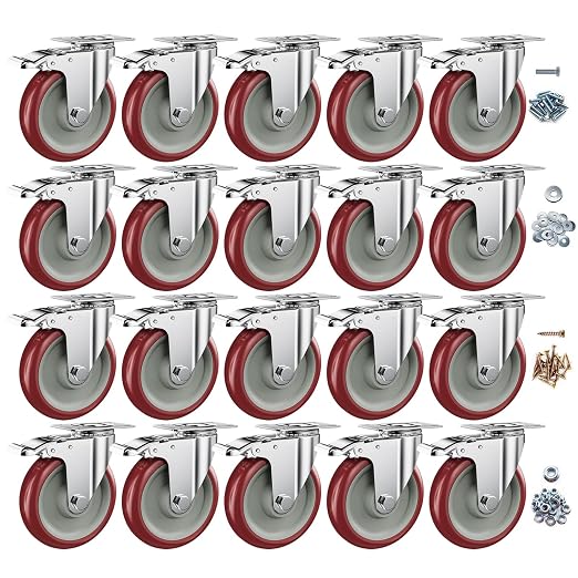 5" Heavy Duty Plate Casters by CLOATFET