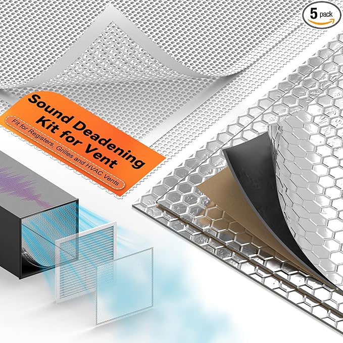 GCGOODS Sound Deadening Mat & Air Vent Mesh Cover, Sound Proofing Kit by GCGOODS