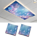 2 Pack Underwater Jellyfish Decorative Ceiling Light Covers, Magnetic 4x2 Ft by AOHMPT