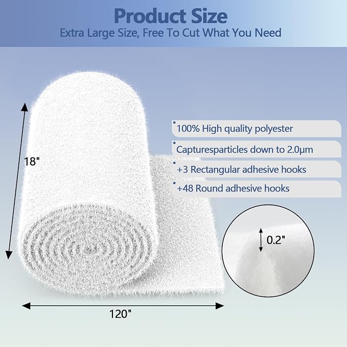 Air Vent Filter White, Electrostatic Vent Filter Material - Image 3