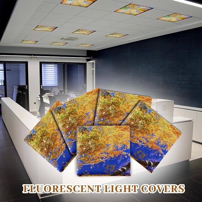 Hortsun Pack of 2 Fluorescent Light Covers 4 x 2 Feet Magnetic Ceiling Light - Image 5