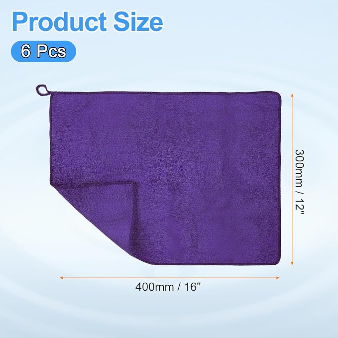 HARFINGTON 6 Pack Microfiber Cleaning Cloth - Image 2