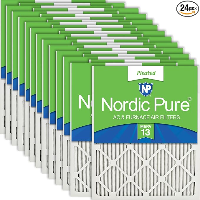 Nordic Pure 14x20x1 Pleated MERV 13 Air Filters 24 Pack by NordicPure