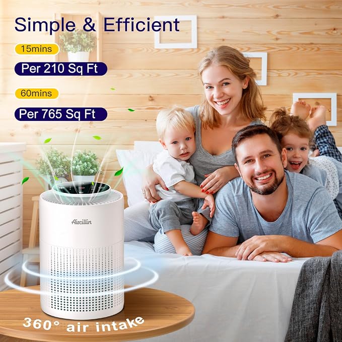 Aircillin Air Purifier AP070A & AP070B Replacement Filters, Efficiency - Image 6
