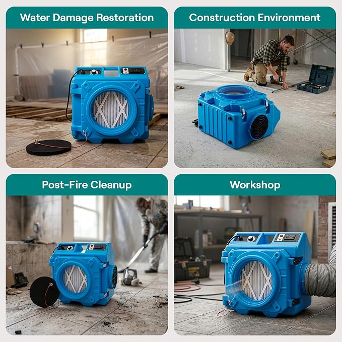 SereneLife Air Scrubber, Commercial HEPA 3 Stage Filtration System - Image 8