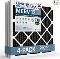 BNX TruFilter 20x20x1 MERV 12 Odor Defense AC Furnace Air Filter by BNX