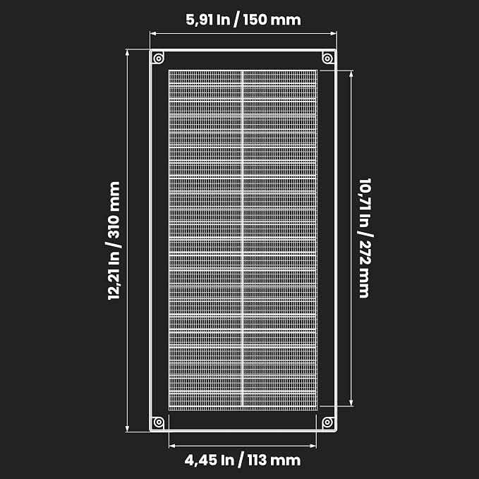 Awenta 4" x 11" Inch Rectangular Plastic White Ventilation Grille - Image 2