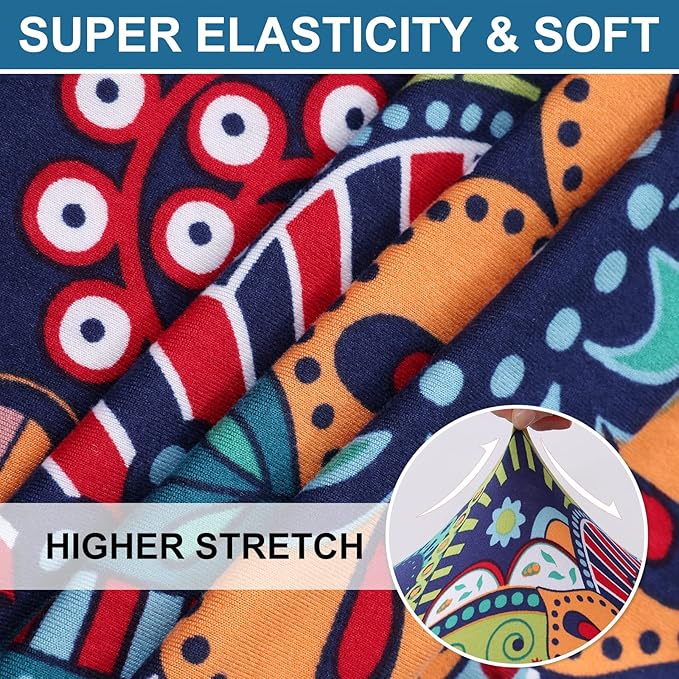 Smiry Printed Couch Cushion Covers, Stretch Soft Couch Covers for Sofa, Washable Non-Slip Sofa Slipcover Furniture Protector for Indoor and Outdoor (Backrest M, Blue Green)