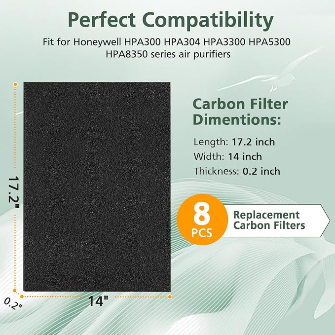 8 Pack HPA300 Pre Filter A, HRF-A300 Pre Kit Filter - Image 2