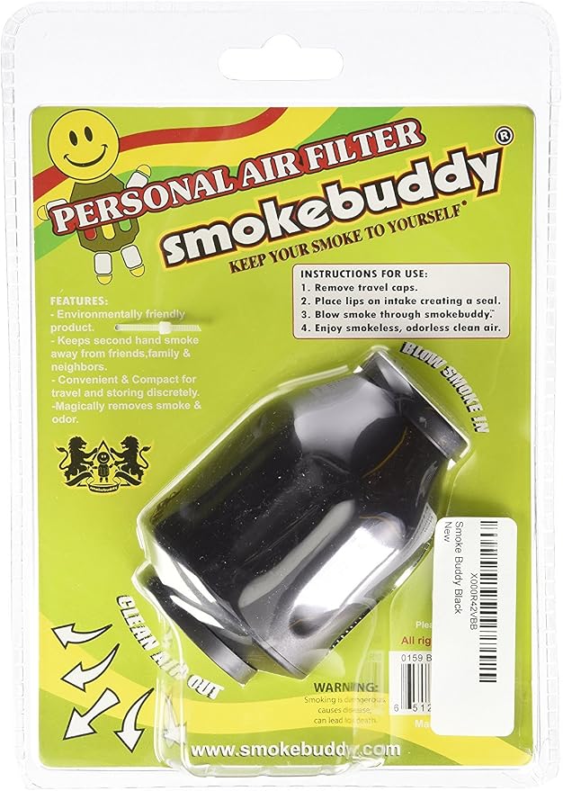 Smoke Buddy Personal Air Purifier Cleaner Filter Removes Odor -Black - Image 2
