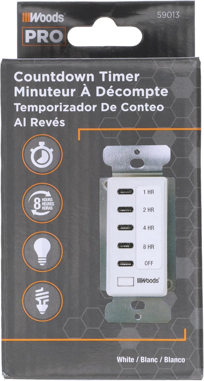 Southwire Woods In-Wall 8-Hour Digital Countdown Timer - Image 4