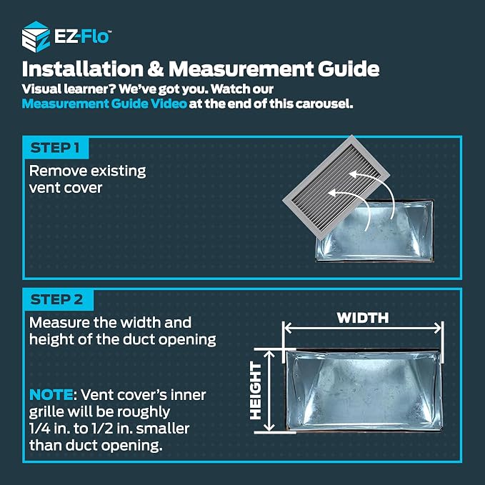 EZ-FLO 10 x 6 Inch Air Vent Cover - Image 3