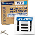 6x6 Aluminum 4-Way Air Register HVAC Vent Cover Wall Ceiling Multi-Shutter by ACLAMINAIRE