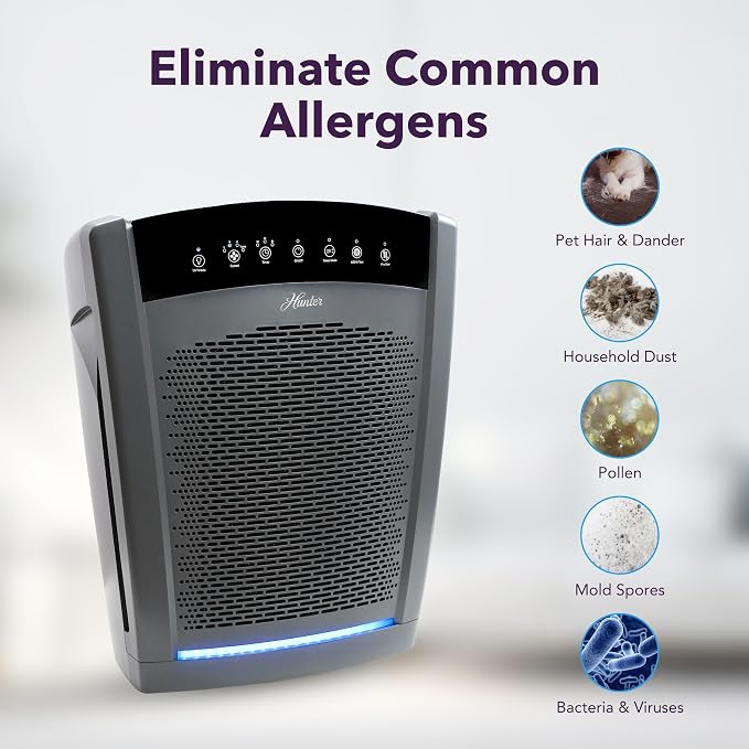 Hunter HP850 Air Purifiers for Home Large Room and Bedroom. True HEPA Air - Image 3