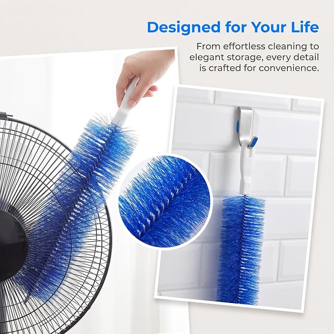 Bendable Microfiber Head, 2026 Fan Cleaner Brush, Washable Reusable Dust Remover - Image 6
