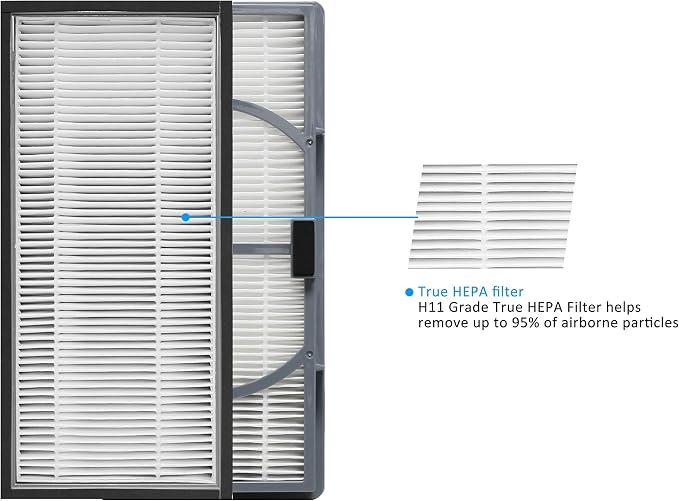 2 Pack A/D/H H11 True HEPA-Type Replacement Filter, Allergen Reduction - Image 3