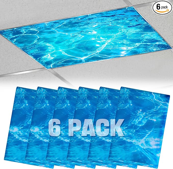 Fluorescent Light Covers with 10 Strong Magnets by Biubee