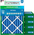 Filterbuy 18x24x4 Air Filter MERV 13 Optimal Smoke & Allergy Defense, by Filterbuy