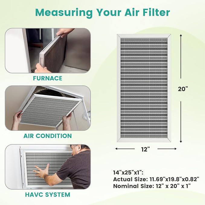 12x20x1 HVAC Furnace Air Filter, Reusable Washable Electrostatic Furnace Filter - Image 3