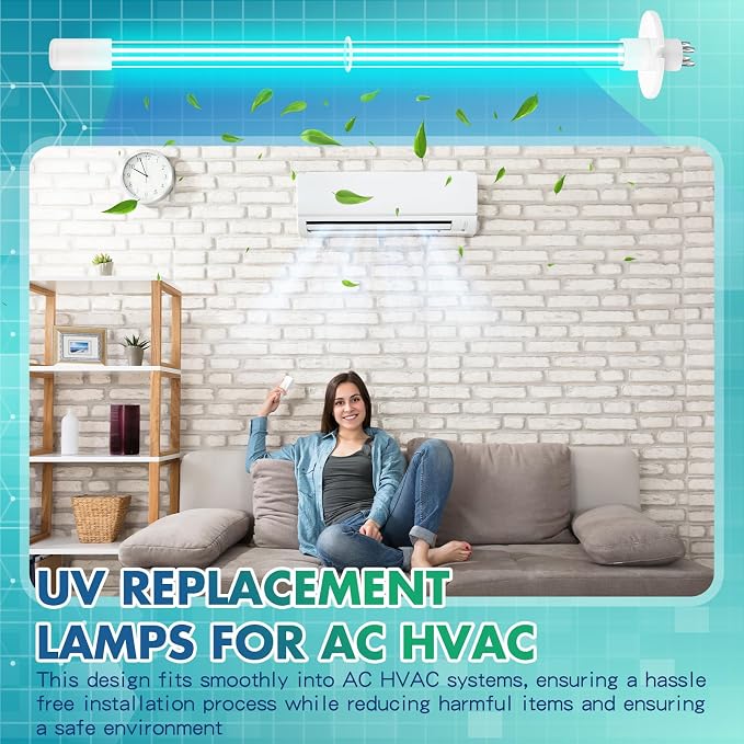 Qualirey 2 Pcs 14" UV Light Replacement Bulb 4 Pin Base 254NM 18W UV Lamp - Image 7