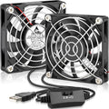 GDSTIME Dual 80mm x 15mm USB Fan by GDSTIME