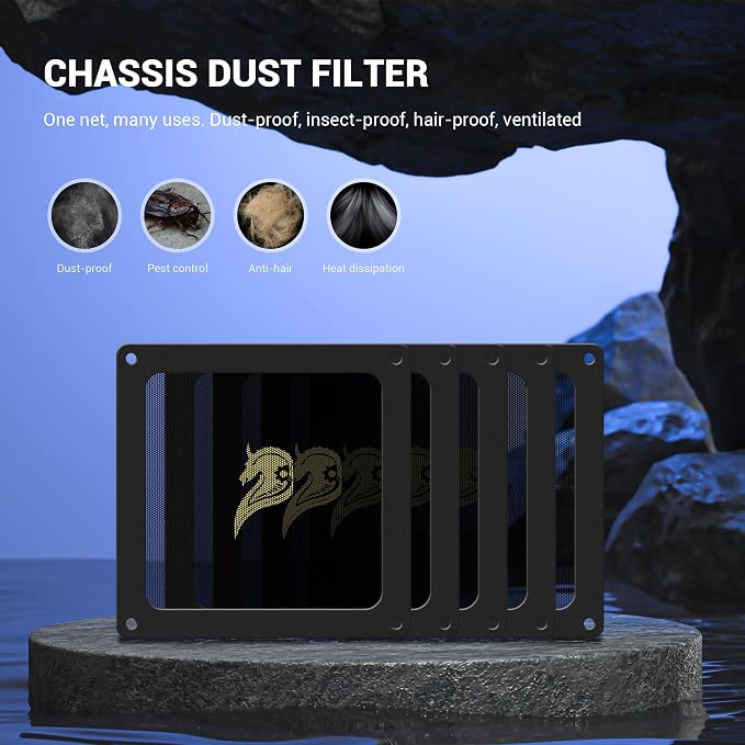 Dust Filter PC 90mm for Computer Cooler/PSU/Routers PVC 50 Mesh, Magnetic Frame - Image 2