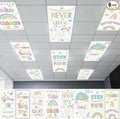 8Pcs Fluorescent Light Covers for Classroom Ceiling Lights, 4 x 2 Feet by Hallswl
